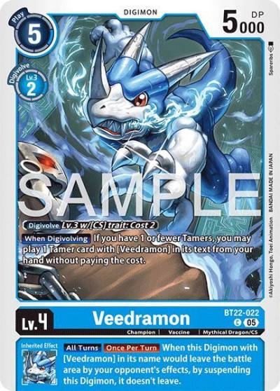 Veedramon BT22-022 C Cyber Eden Digimon card