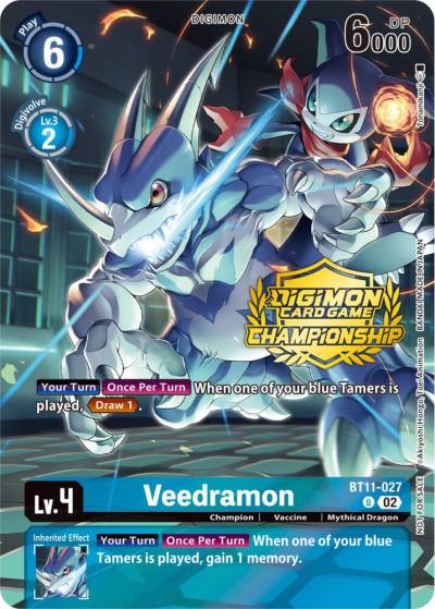 Veedramon Championship 2023 Tamers Pack BT11-027 U Dimensional Phase Digimon card