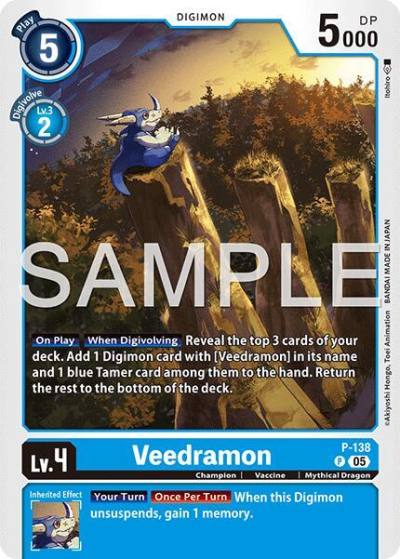 Veedramon Reprint P-138 P Advanced Booster Digimon Generation Digimon card
