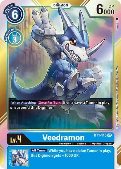 Veedramon Secret Rare BT1-115 SEC Release Special Booster 1.0 Digimon card