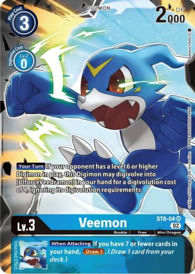 Veemon Alternate Art ST8-04 SR Starter Deck 14: Beelzemon Advanced Deck Set Digimon card