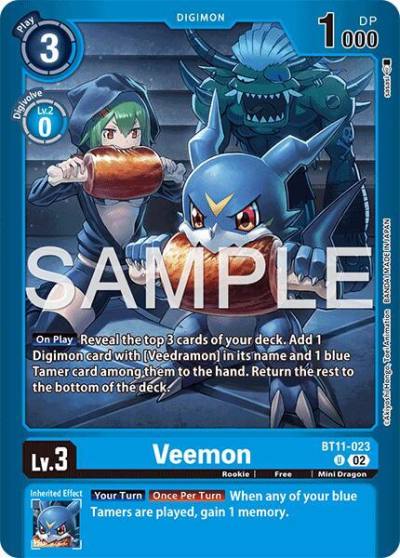Veemon BT11-023 U Limited Card Pack -Final Crest- Digimon card