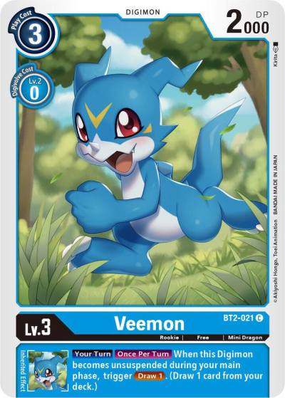 Veemon BT2-021 C Release Special Booster 1.5 Digimon card
