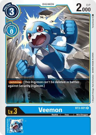Veemon BT3-021 R Release Special Booster 1.5 Digimon card