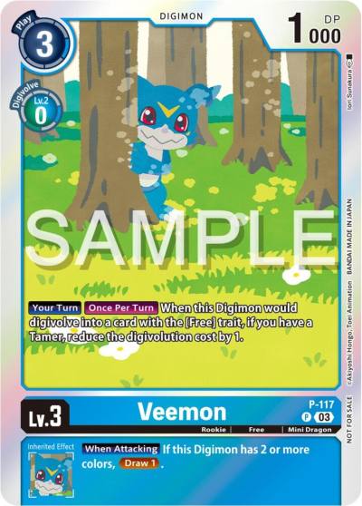 Veemon Beginning Observer Pre Release P-117 P Digimon Promotion Cards Digimon card