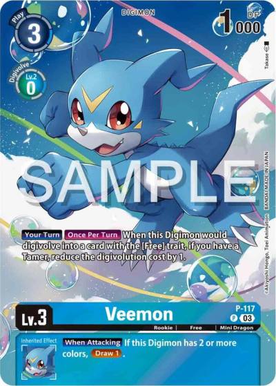 Veemon Digimon Adventure 02 The Beginning Set P-117 P Digimon Promotion Cards Digimon card