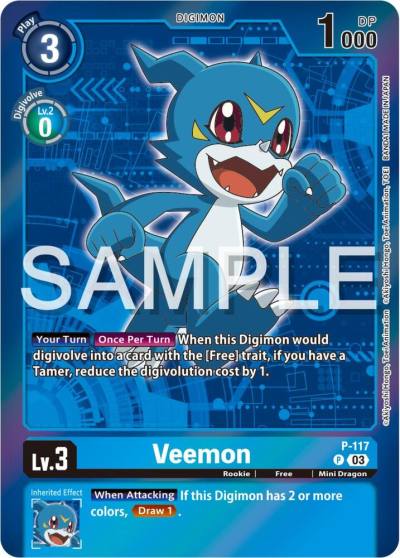 Veemon Digimon Adventure Box 2024 P-117 P Digimon Promotion Cards Digimon card