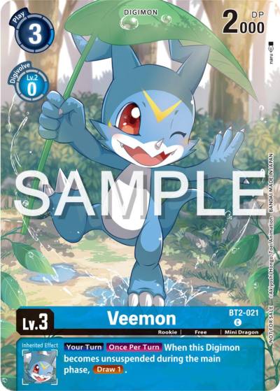 Veemon Digimon Illustration Competition Pack 2023 BT2-021 C Release Special Booster 1.0 Digimon card