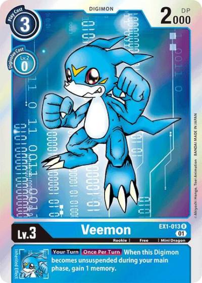 Veemon EX1-013 R Classic Collection Digimon card