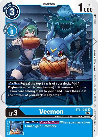 Veemon Foil BT11-023 U Dimensional Phase Digimon card