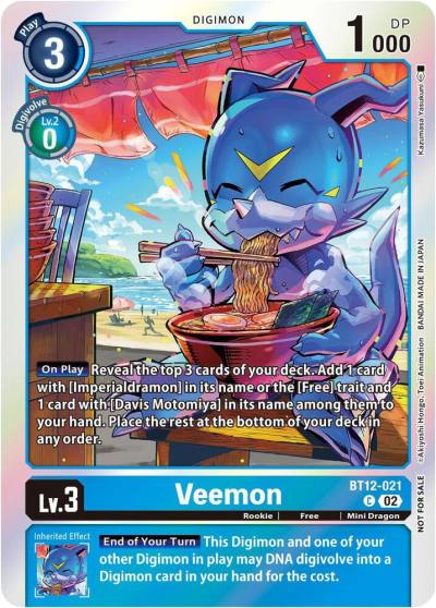 Veemon Gen Con 2023 BT12-021 Digimon Promotion Cards Digimon card