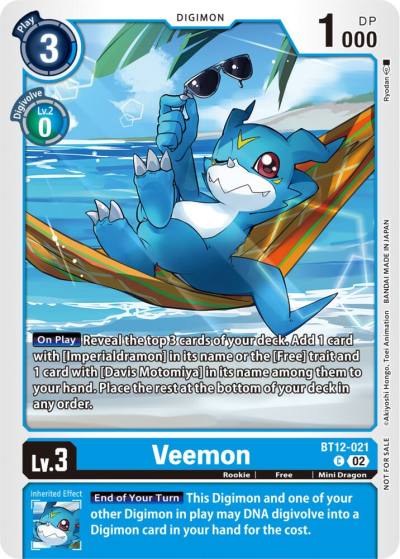 Veemon NYCC 2023 Demo Deck BT12-021 C Digimon Demo Deck Exclusive Cards Digimon card