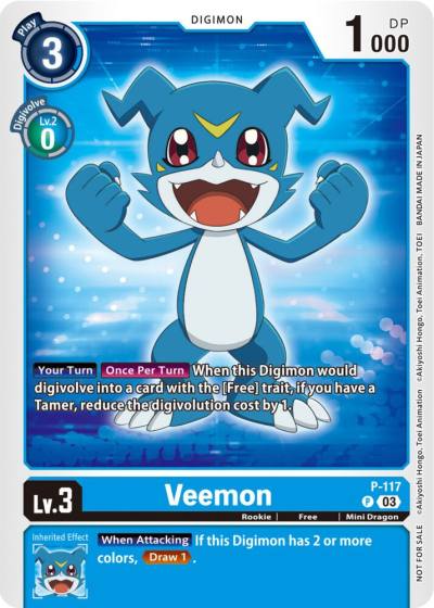 Veemon NYCC 2023 Demo Deck P-117 P Digimon Demo Deck Exclusive Cards Digimon card