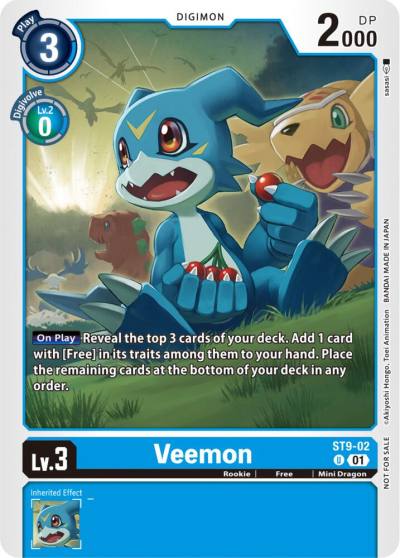 Veemon NYCC 2023 Demo Deck ST9-02 U Digimon Demo Deck Exclusive Cards Digimon card