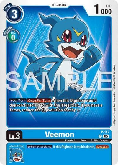 Veemon Reprint P-117 P Advanced Booster Digimon Generation Digimon card