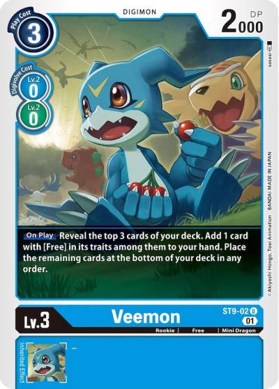 Veemon ST9-02 U Starter Deck 09: Ultimate Ancient Dragon Digimon card