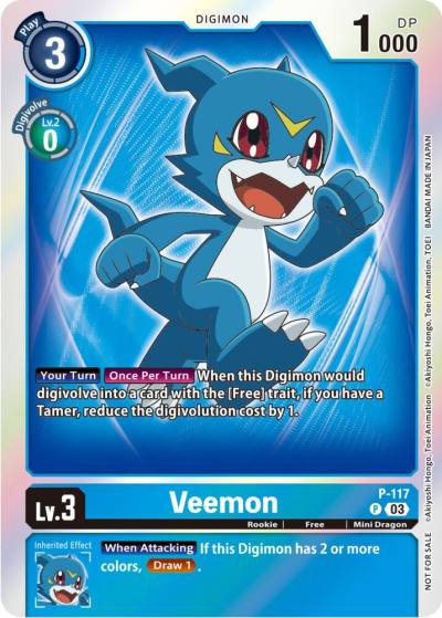 Veemon Tamer Party Pack The Beginning Ver 20 P-117 P Digimon Promotion Cards Digimon card