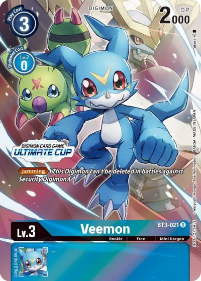 Veemon Ultimate Cup 2022 BT3-021 R Release Special Booster 1.0 Digimon card