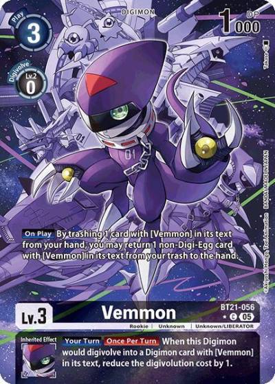 Vemmon Alternate Art BT21-056 C World Convergence Digimon card