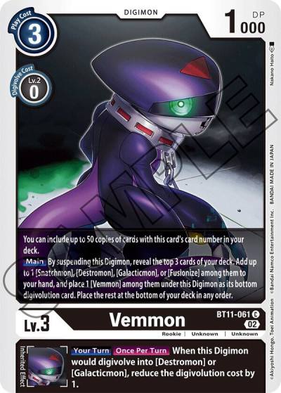 Vemmon BT11-061 C Dimensional Phase Digimon card