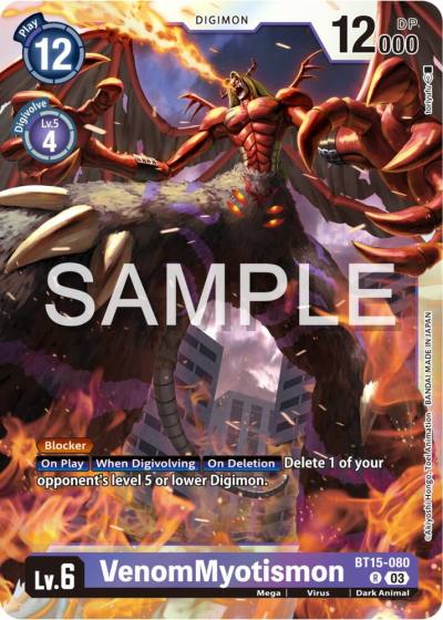 VenomMyotismon BT15-080 R Exceed Apocalypse Digimon card