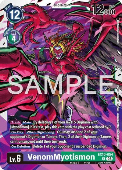 VenomMyotismon EX10-054 R Sinister Order Digimon card