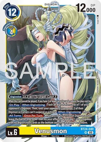 Venusmon BT24-040 SR Time Stranger Digimon card