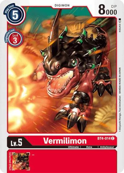 Vermilimon BT4-014 C Great Legend Digimon card