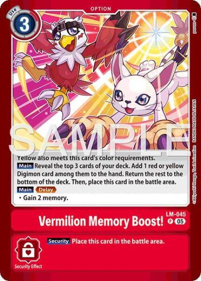 Vermillion Memory Boost LM-045 P Limited Card Pack -Billion Bullet- Digimon card