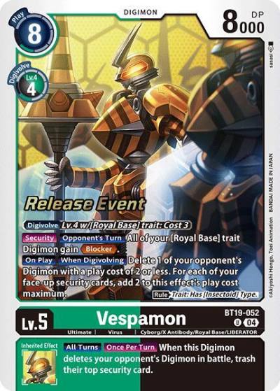 Vespamon BT19-052 U Release Special Booster 2.0 Celebration Event Cards Digimon card