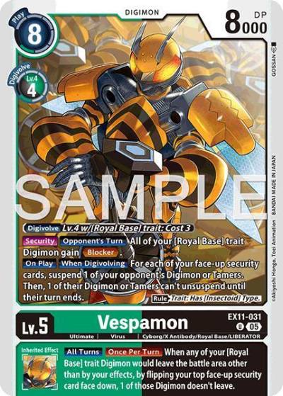 Vespamon EX11-031 U Dawn of Liberator Digimon card