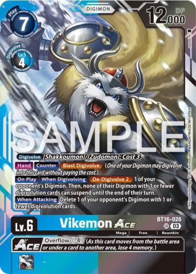 Vikemon ACE BT16-026 SR Beginning Observer Digimon card