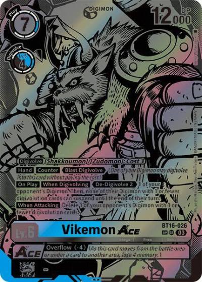 Vikemon ACE Textured BT16-026 SR Beginning Observer Digimon card