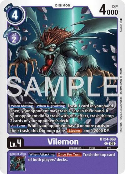 Vilemon BT24-069 C Time Stranger Digimon card