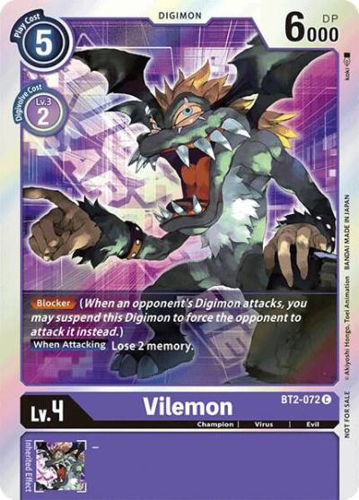 Vilemon Event Pack 1 BT2-072 C Release Special Booster 1.0 Digimon card