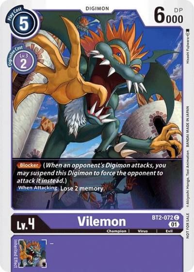 Vilemon Tamer Party Vol 4 Promo BT2-072 C Release Special Booster 1.0 Digimon card