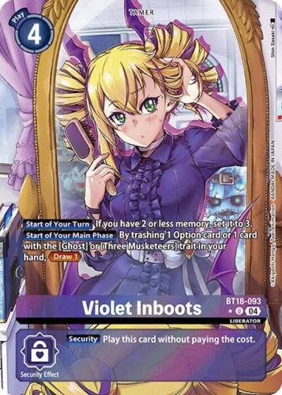 Violet Inboots Alternate Art BT18-093 U Release Special Booster 2.0 Digimon card