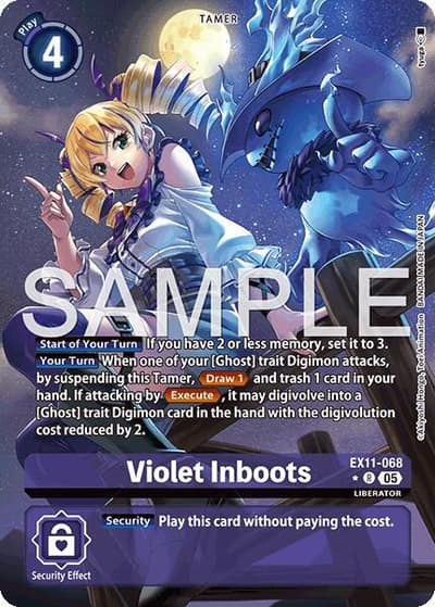 Violet Inboots (Alternate Art) EX11-068 R Dawn of Liberator Digimon card