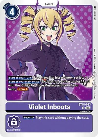 Violet Inboots BT18-093 U Release Special Booster 2.0 Digimon card