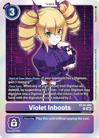 Violet Inboots BT20-088 R Release Special Booster 2.5 Digimon card
