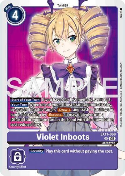 Violet Inboots EX11-068 R Dawn of Liberator Digimon card