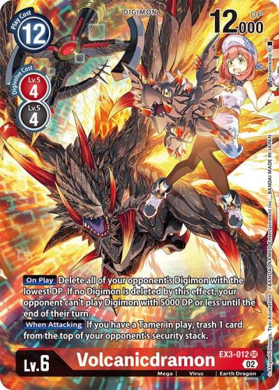 Volcanicdramon Alternate Art EX3-012 SR Draconic Roar Digimon card