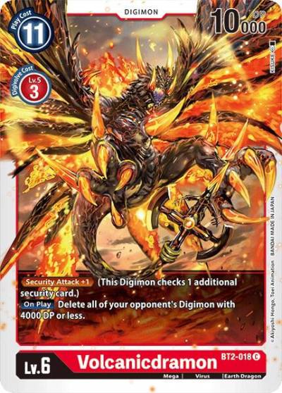 Volcanicdramon BT2-018 C Release Special Booster 1.0 Digimon card