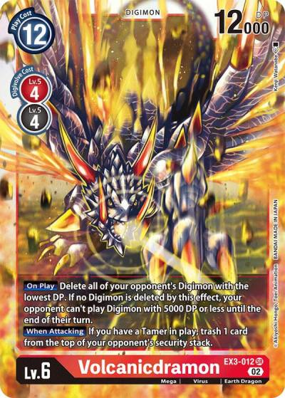 Volcanicdramon EX3-012 SR Draconic Roar Digimon card