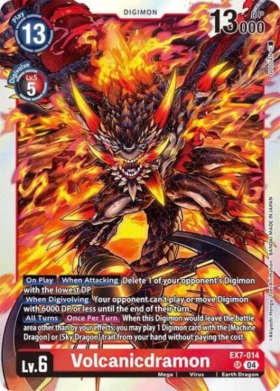 Volcanicdramon EX7-014 SR Digimon LIBERATOR Digimon card