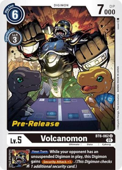 Volcanomon BT6-062 U Double Diamond Pre-Release Cards Digimon card