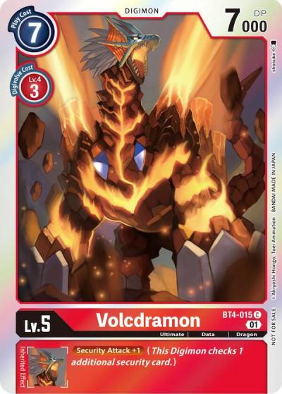 Volcdramon ST 11 Special Entry Pack BT4-015 C Great Legend Digimon card