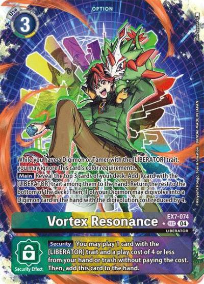 Vortex Resonance Alternate Art EX7-074 SCR Digimon LIBERATOR Digimon card