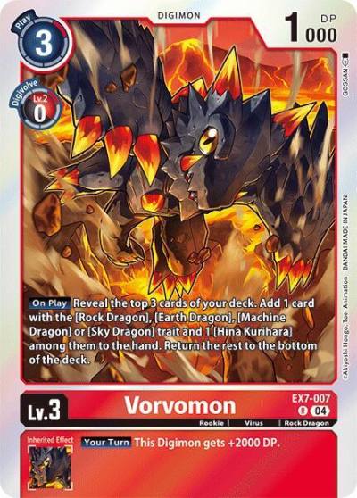 Vorvomon EX7-007 R Digimon LIBERATOR Digimon card
