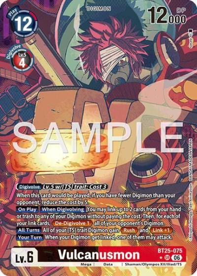 Vulcanusmon Alternate Art BT25-075 SR Dual Revolution Digimon card